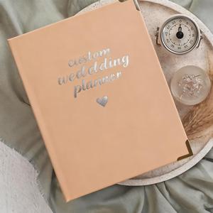Planifique su gran día, planificador de bodas, libro y organizador, carpeta de lino, regalo de compromiso para parejas recién comprometidas, futuras novias, novios - Product Image 4