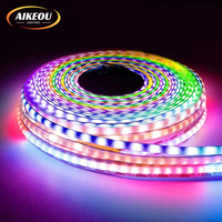Tiras LED RGB COB de 12V, 5mm de ancho, Color de sueño arcoíris, USB, Smart SPI, direccionable, Ws2811, Ws2812, tira LED de cobre RGB programable