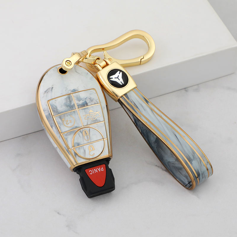 Couvercle 4 boutons Type-A + porte-clés TPU-Gris