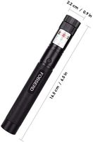 Pointeur laser vert moderne en métal pour chats - Lampe torche et stylo laser rechargeable par USB avec étoiles