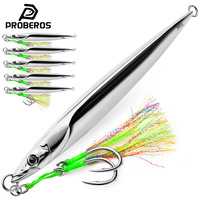 PROBEROS Blei-Slow-Jigging-Köder mit gefedertem Assist-Haken für Salzwasser-Großwildfischen, 180g-300g (1er-Packung) Far-out Luya Bionic