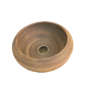 Lavabo en céramique artistique de couleur chocolat brun <span class=keywords><strong>Aquarius</strong></span>, design traditionnel, utilisation en ferme, hôtel, égouttoir inclus, capacité de 9 L, salle de bain - Product Image 2