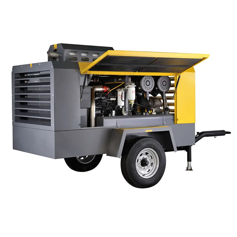 Kompresor udara diesel mesin portabel sekrup 185 - 385 cfm 10m3/menit