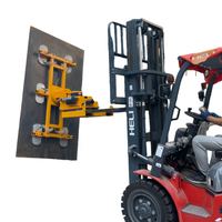Nouvelles ventouses électriques à batterie montées sur chariot élévateur, capacité 800 kg, pour verre et tôles métalliques, système de levage sous vide double CE