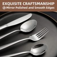 Ensemble de couverts de haute qualité, couteau, cuillère et fourchette de restaurant, finition miroir, couverts en acier inoxydable