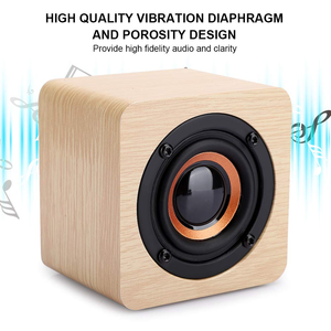 Altavoz Portátil Inalámbrico de Madera y Bambú para Teléfono Móvil, Diseño Moderno, Mini Altavoz para Exteriores - Product Image 5