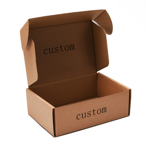 Op maat gemaakte kraftpapier golfkartonnen doos, stevige structuur, boven- en onderdeksel voor cadeauverpakking, verpakking voor verjaardagscadeaus - Product Image 1