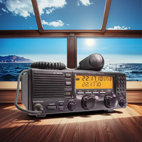 IC-M710 150W Walkie Talkie untuk Navigasi Maritim Jarak Jauh VHF 0-25km 1136 Saluran untuk Penggunaan Stasiun Pangkalan