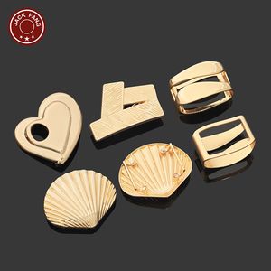 Connecteur de bikini, quincaillerie de maillot de bain, boucle de forme irrégulière, boucle décorative en métal personnalisée en forme de coquillage pour robe femme - Product Image 3