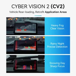 Cámara Termográfica Automotriz con IA de 256x192, Pantalla de 6.25 Pulgadas, Visión Nocturna, Grabadora para Auto, Compatible con WIFI - Product Image 3