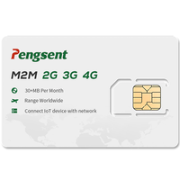 Carte SIM étanche Pengsent 2G/3G/4G avec itinérance mondiale et suivi GPS, compatible avec les applications Android et iOS