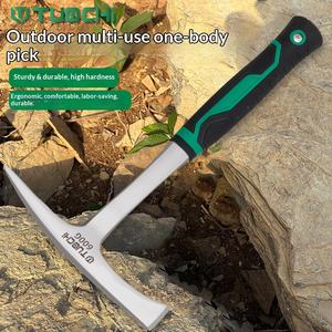 Marteau d'exploration multifonction, <span class=keywords><strong>pioche</strong></span>, fendeur de bois de chauffage d'extérieur, outil d'exploration géologique, alpinisme, une seule pièce - Product Image 4