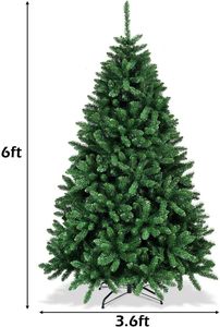Meilleure Vente : Sapin de Noël Artificiel de 1,80 m en PVC, Feuillage Dense et Épais, Idéal pour Décoration Intérieure et Extérieure - Product Image 5