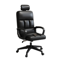 Chaise pivotante moderne en cuir pour ordinateur, idéale pour la maison, le bureau ou les étudiants, avec dossier ergonomique et hauteur réglable pour une assise confortable