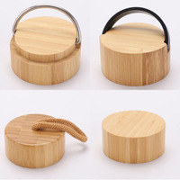 Botol Termos Bambu dengan Infuser Teh Stainless Steel Berinsulasi Khusus, Tumbler Bambu Alami, Botol Air Termal Bambu