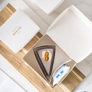 Boîte intérieure carrée estampage or coupée en morceaux Boîte d'emballage pour dessert dim sum Boîte à emporter personnalisée pour <span class=keywords><strong>mousse</strong></span>, pâtisserie, gâteau - Product Image 6