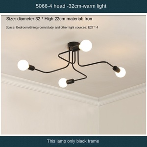 Lámpara de Techo LED Nórdica con Control Remoto, Pantalla Acrílica Contemporánea para Decoración del Hogar, Dormitorio, Cocina, Sala de Estar - Product Image 6