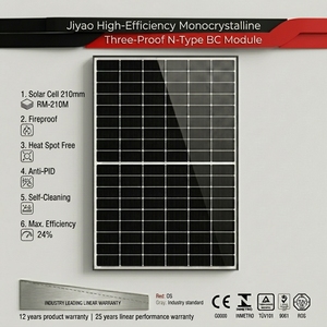 JIYao OEM Business Use 500W N-Type Half Cell Monocrystalline Solar Panel 24% Efficiency