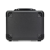 Étui de transport en aluminium noir de qualité supérieure pour écouteurs LCD, antichoc, verrouillable, étui de rangement en aluminium de voyage avec mousse découpée en EVA