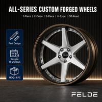 Jantes personnalisées Felde, décalées de 19 à 24 pouces, PVD, 2 pièces, en aluminium forgé, 5x114.3 5x108 pour Audi Rs6 Tesla Model-Y Mazda Rx-7