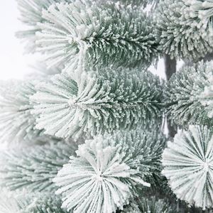 Vente en gros d'usine, sapin de Noël en aiguilles de pin floquées vertes de haute qualité, 4/5/6/7 pieds, décoration de Noël intérieure pour la maison - Product Image 3