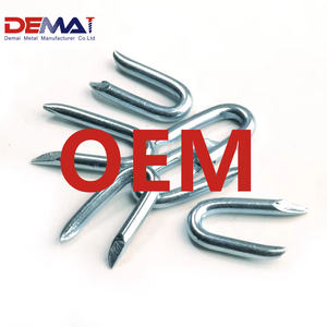 Esgrima farpado galvanizado U-Type Staple Nail Smooth Shank <span class=keywords><strong>A</strong></span>ço Plastic Top para U-Type Nails 22 Nail Load Demai Metal - Product Image 1