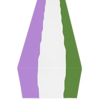 Chemin de table personnalisé Genderqueer, ornement de table en polyester série Gay Rainbow pour occasions spéciales et cuisine à domicile