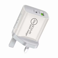 Chargeur mural USB Type-C PD20W PD3.0 à charge rapide avec protection OVP et OTP pour ordinateur portable / Android