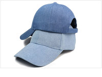 Casquette structurée 6 panneaux en denim personnalisé, taille universelle 52-62cm, casquette de baseball vierge délavée, Boné Jeans, OEM, personnalisation clé en main, vente en gros