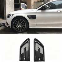 Couvre-aération de pare-chocs en fibre de carbone pour Mercedes Benz Classe C W205 C63 C200 Style Brabus, garniture d'admission d'air, accessoires de tuning automobile