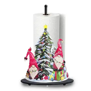 Custom Design Modern Metal Countertop Christmas Decoration Paper Towel Holder For Holiday