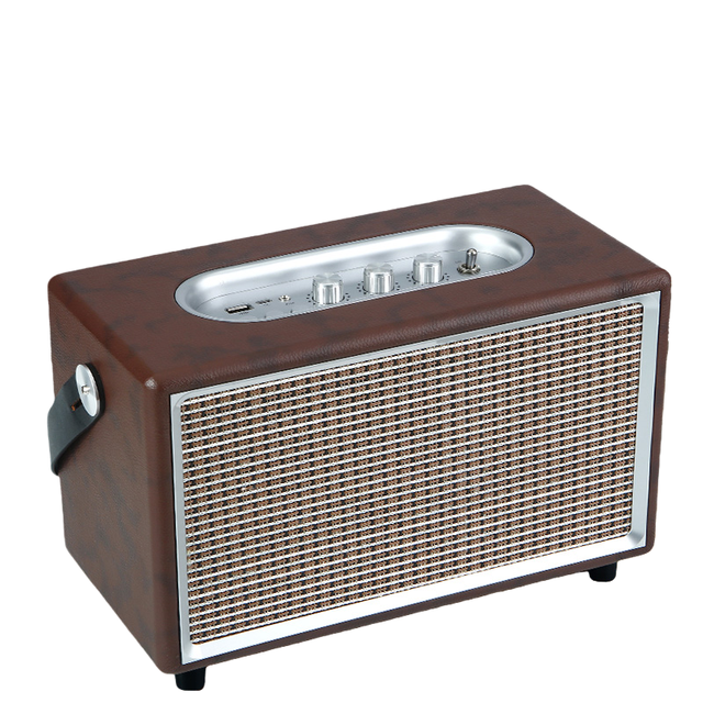 High Quality Retro Wooden Wireless Speaker Portable Outdoor Party Speaker 40W Output 5000-10000mAh Battery Mobile Phone Computer