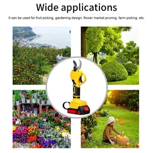 21V Li-Battery Cordless Hedge Shears Brushless Pruner Shear Garden <b>Tool</b> for Pruning Scissors HH668 High-Capacity Battery Long-la - Product Image 5