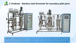 Para equipo de fermentación ADC estándar GMP, biorreactores de cultivo celular de 10L-50L, hervidor de reacción automático de células de mamífero CIP - Product Image 2