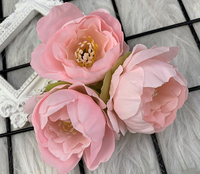 Yopin-1341 fleurs artificielles de bonne qualité en soie, tête de fleur de pivoine bon marché pour mariage