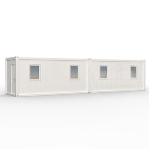 Contenedor de envío Cuarto de ducha Cabina prefabricada portátil de 2 habitaciones con techo Casa de sitio modular Contenedor Casa prefabricada - Product Image 1