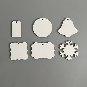 Grande vente USA RTS Cadeau de Noël Ornements en bois suspendus en MDF personnalisés de Noël de formes variées pour la sublimation par transfert thermique - Product Image 4
