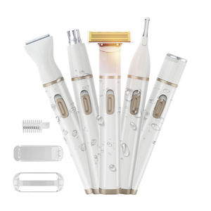5-in-1 şarj edilebilir kadınlar Bikini tıraş burun saç düzeltici vücut epilasyon kaşları düzeltici elektrikli Mini jilet saç çıkarıcı - Product Image 2