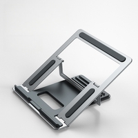 Soporte de Aluminio MQ para Laptop, Plegable, Portátil, Ajustable, con Refrigeración, Elevador de Escritorio, Venta al Por Mayor