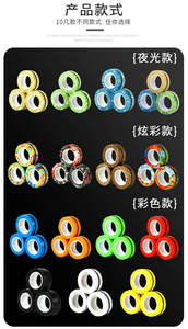 Spinner Magnético <span class=keywords><strong>de</strong></span> Plástico Negro, Juguete Antiestrés para Adultos, Giras Interminables, Alivio del Estrés y la Ansiedad - Product Image 2