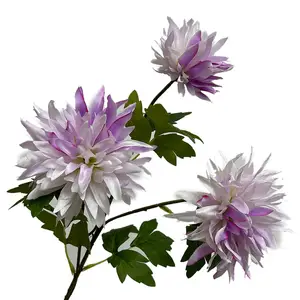 2024 Schlussverkauf Realistisch hohe Qualität künstliche Chrysanthemum 3-Kopf-Chrysanthemum für Heimdekoration