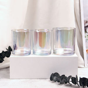 Barattoli in Vetro Iridescente con Fondo Rotondo per Candele, Contenitori Vuoti per Candele Fai-da-Te, Decorazioni Matrimoniali e Forniture per Artigianato Domestico - Product Image 2