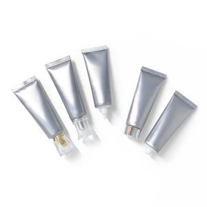Botol Krim Aluminium Perak 30ml/g 35g 50g/ml, Botol Lotion Tangan/Wajah Tabung Lunak Perak dengan Tutup Oktagonal, Kemasan Kosmetik - Product Image 2