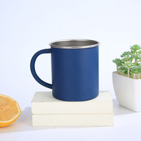 Mug à café isotherme en acier inoxydable 304, 12 oz, avec poignée, couleur personnalisable, sans BPA