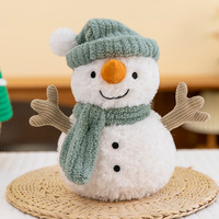 Boneka Salju Plush Super Lembut 25cm Warna Campur, Mainan Natal Isi Kapas PP, Hadiah Ulang Tahun yang Menenangkan, Bantal, Cocok untuk Mesin Cakar