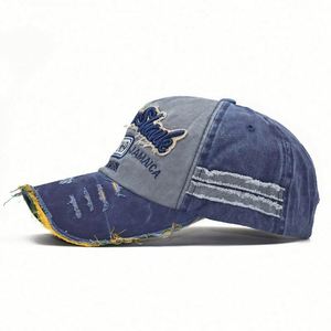 Casquette de baseball en coton à 6 panneaux, broderie 3D, logo lettre, style vintage vieilli, mode sportive, tissu courant pour unisexe, vente en gros - Product Image 3