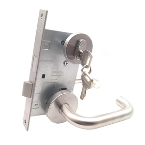 Moderno Rock universale in acciaio inox a prova <span class=keywords><strong>di</strong></span> fuoco serratura a cilindro maniglia Set completo chiave sblocco per Hotel <span class=keywords><strong>di</strong></span> sicurezza antincendio <span class=keywords><strong>passaggio</strong></span> - Product Image 2