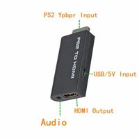Pack en gros pour les fournisseurs et les magasins d'accessoires de jeu : Adaptateur PS2 vers HDMI Plug & Play avec mise à l'échelle 1080P