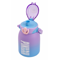 PINKAH 34oz Botol Vakum Stainless Steel Berkapasitas Besar dengan Tali Desain Modern Botol Termal untuk Berkemah