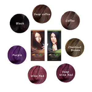 Лидер продаж 2020, натуральный шампунь для черных волос коричневого цвета для женщин